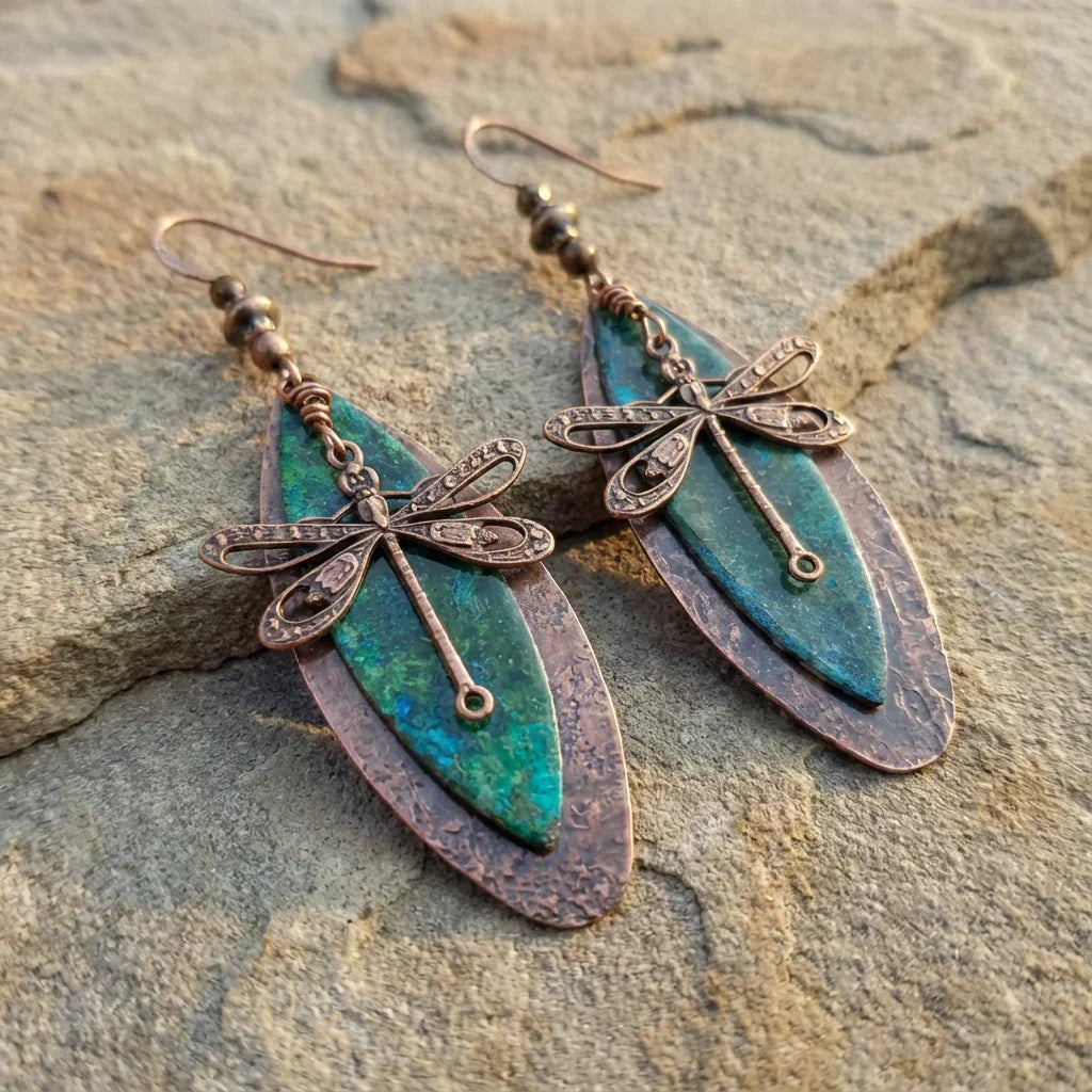 Bohemian Dragonfly Vintage Dangle Earrings