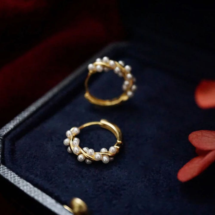 Twisted Pearl Drop Earrings