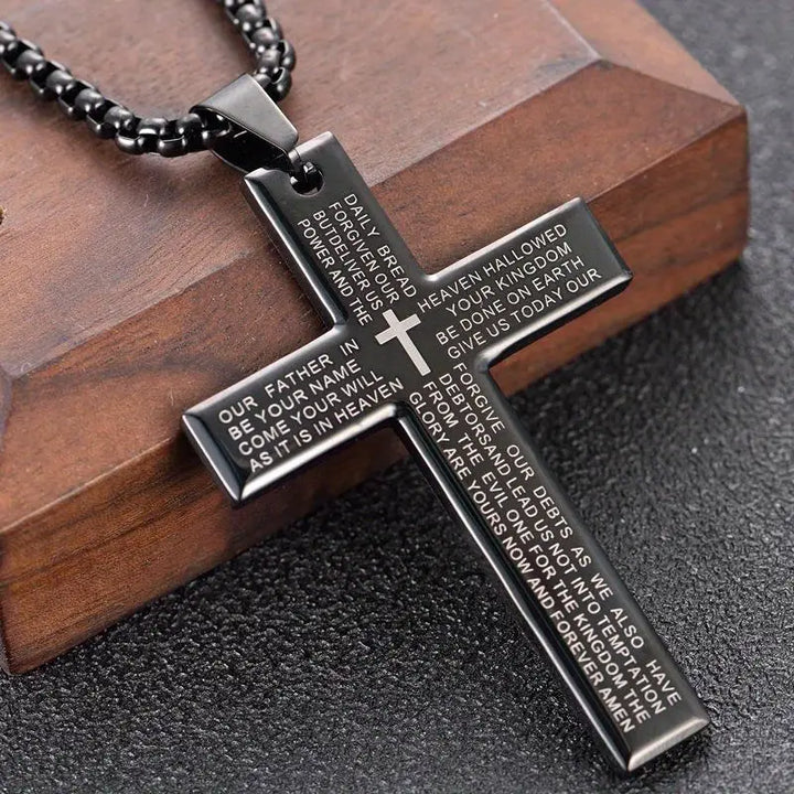 Contemporary Unisex Cross Pendant Necklace