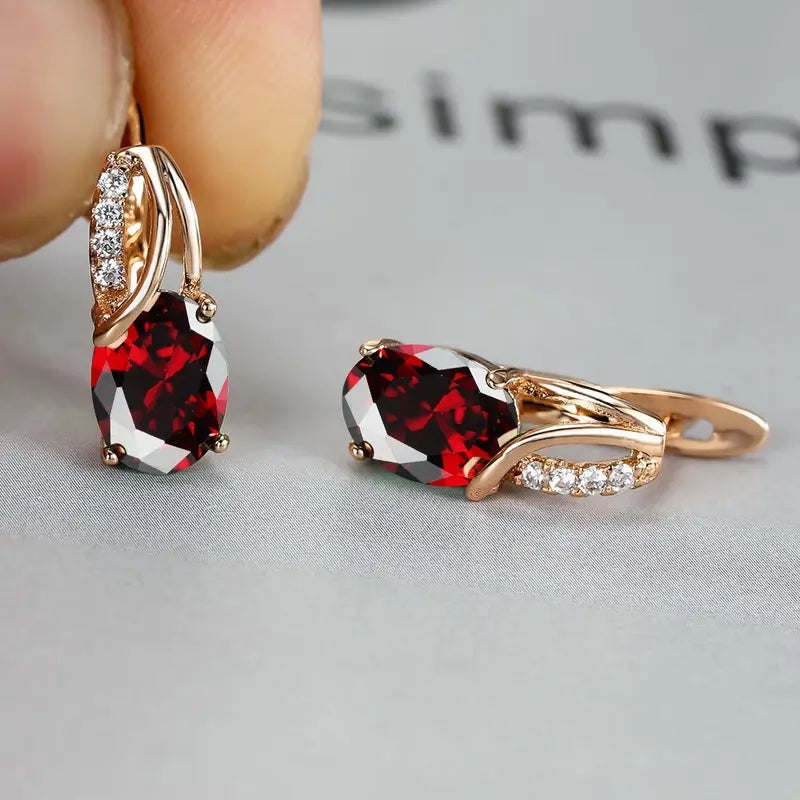 Gold Veressa Ruberine Earrings