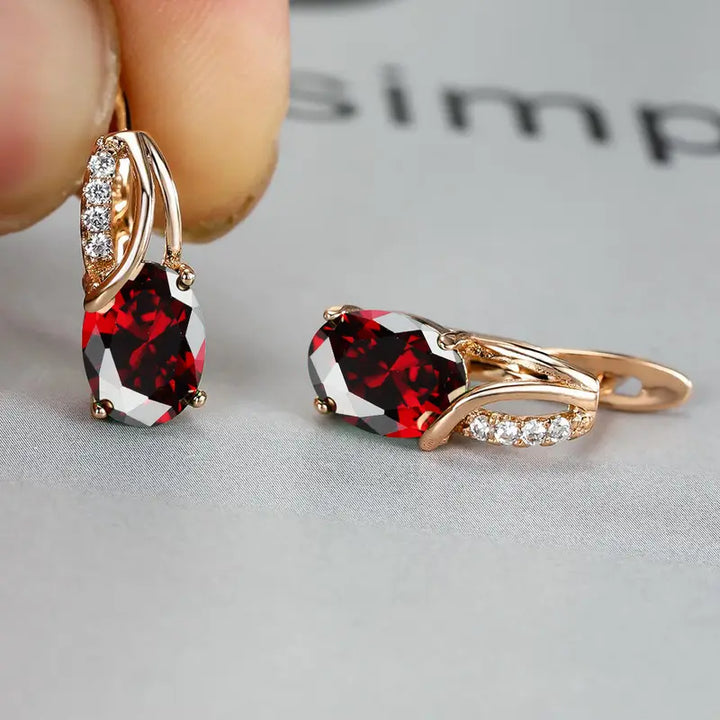 Gold Veressa Ruberine Earrings