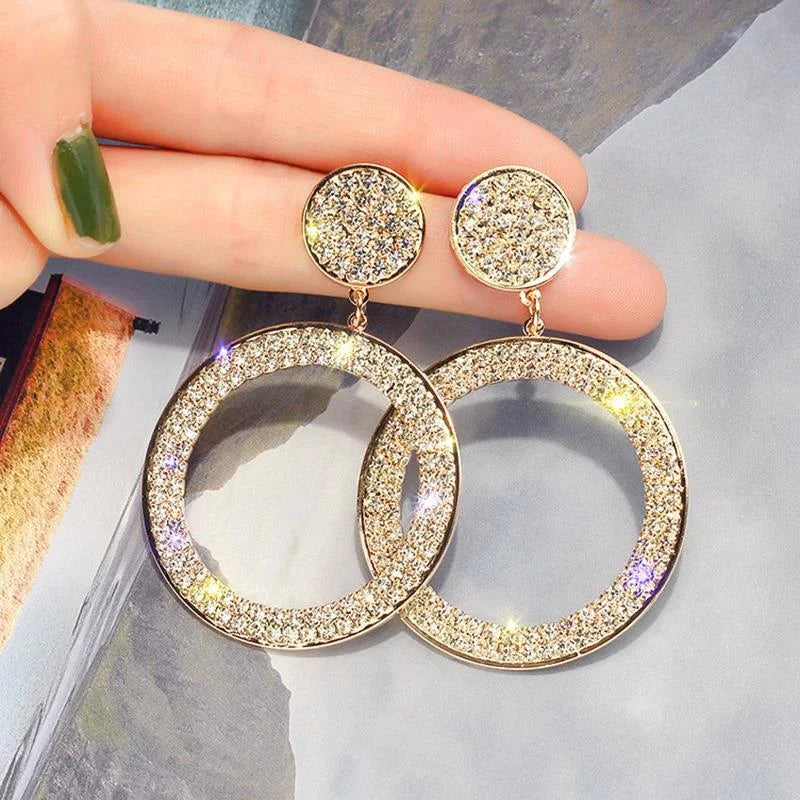 Gold & Silver Zirconia Earrings