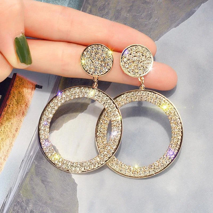 Gold & Silver Zirconia Earrings