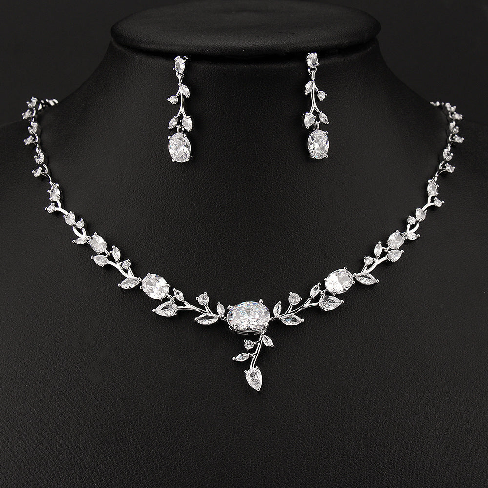 Platinum Petal Jewelry Set