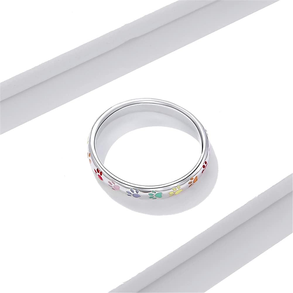 Footprint Design Sterling Silver Ring