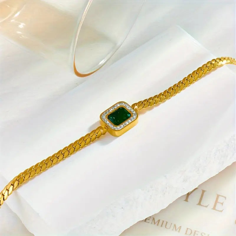 Elegant Emerald Bracelet