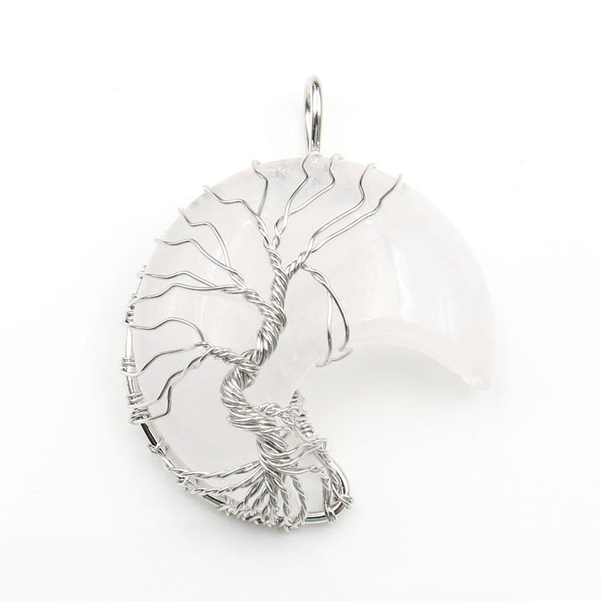 Moonstone Tree of Life Pendant Necklace