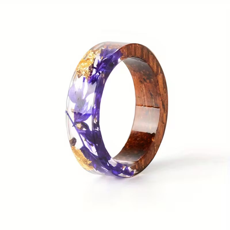 Artisan Wood and Resin Ring