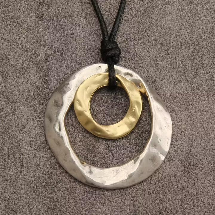 Geometric Circle Pendant Necklace