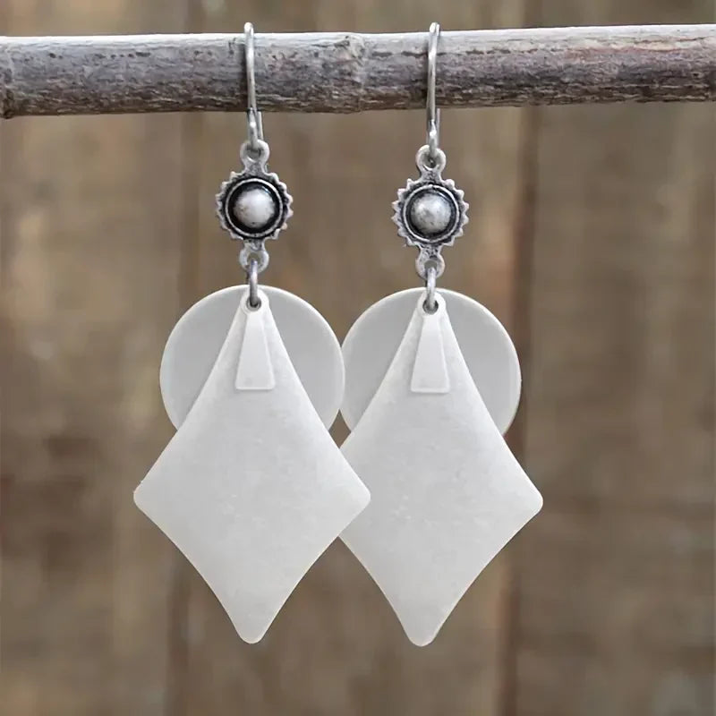 Elegant White Drop Earrings