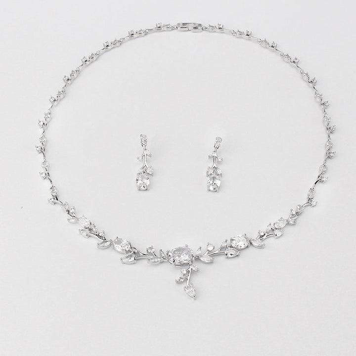 Platinum Petal Jewelry Set