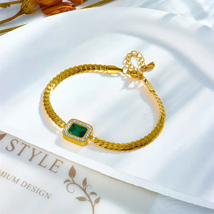 Elegant Emerald Bracelet