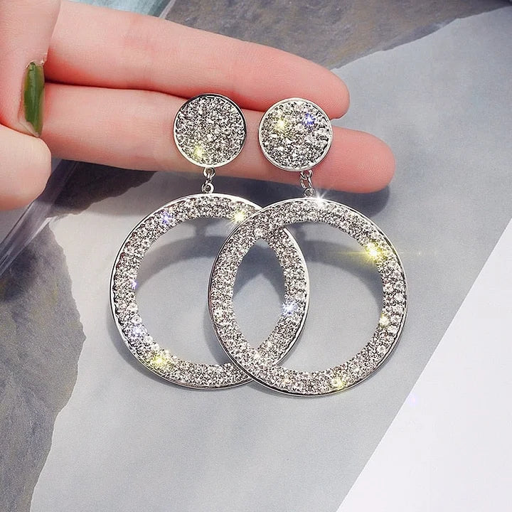 Gold & Silver Zirconia Earrings
