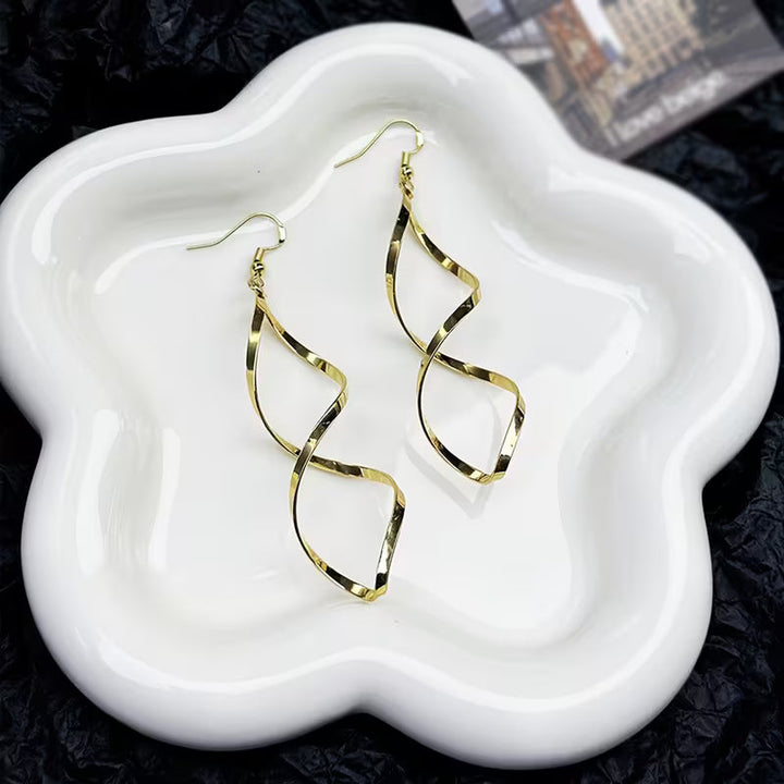 Gold Spiral Earrings