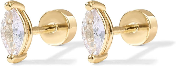 Gold Diamond Drop Earrings