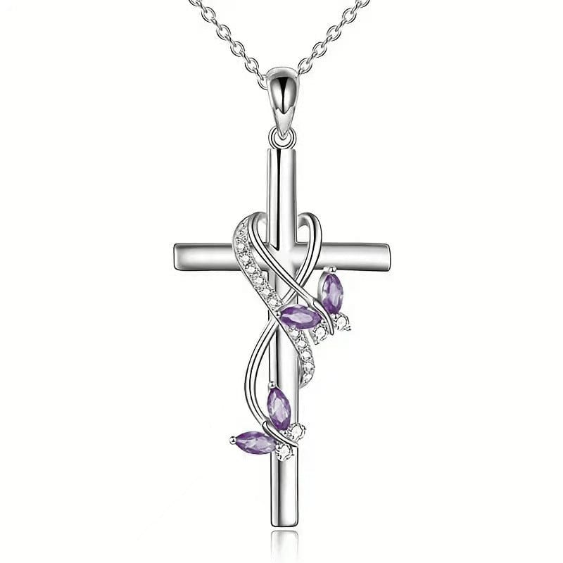Elegant Butterfly Cross Necklace