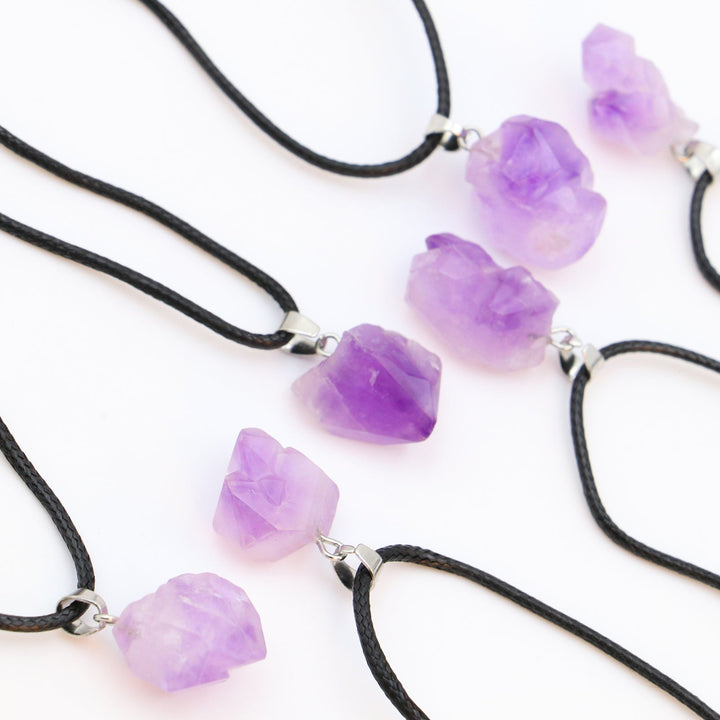 Rose Amethyst Pendant Necklace