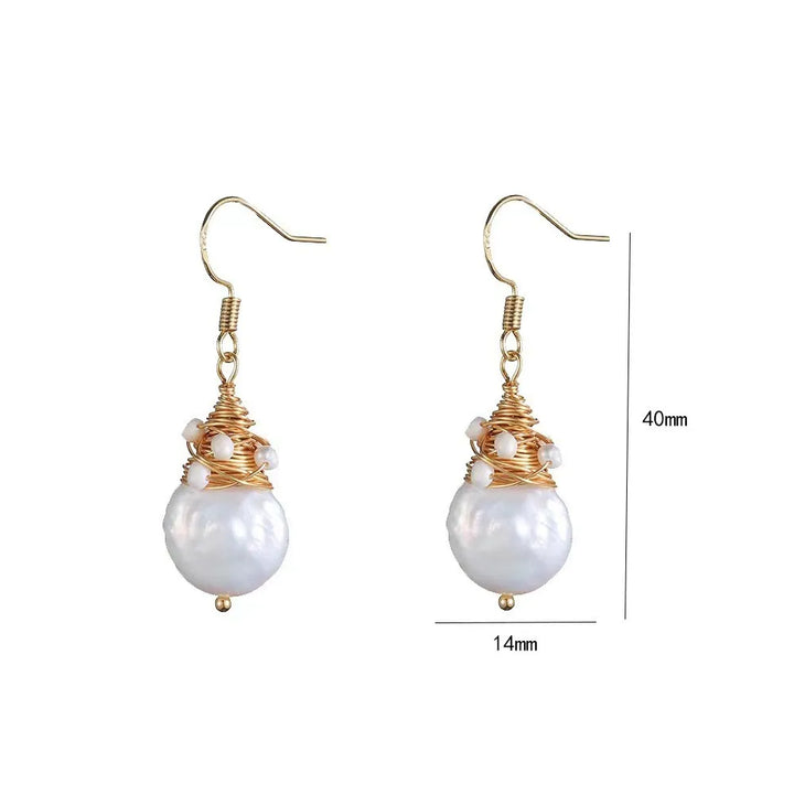 Unique Retro Freshwater Pearl Earrings