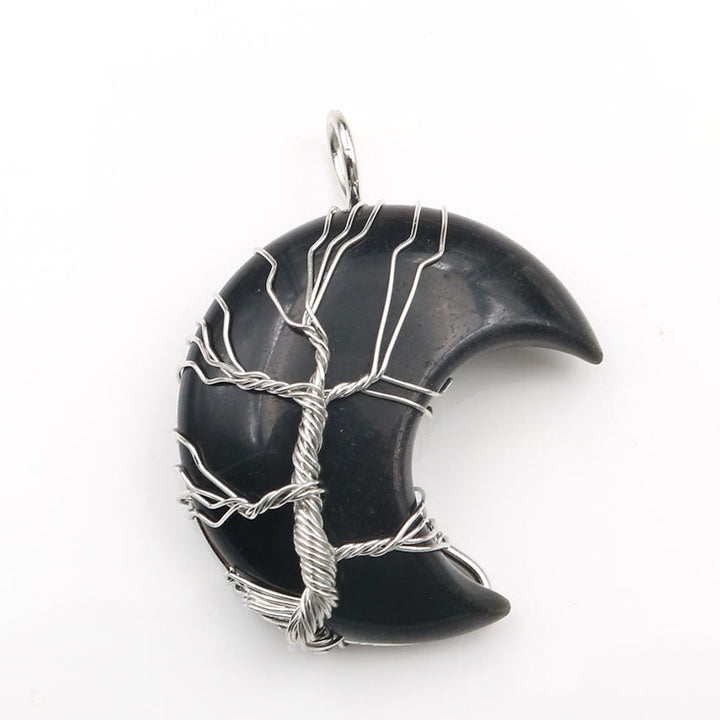 Moonstone Tree of Life Pendant Necklace
