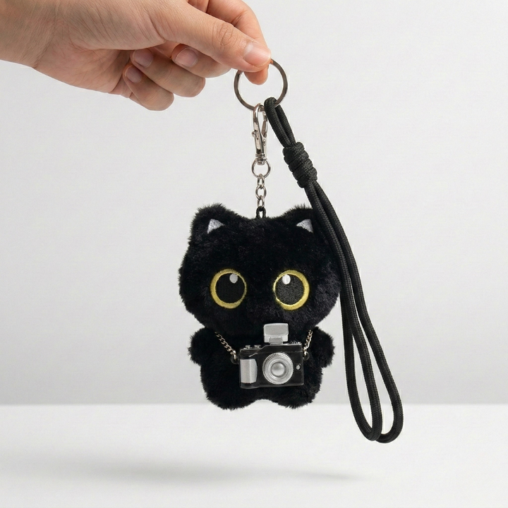 Charming Kitten Photographer Keychain
