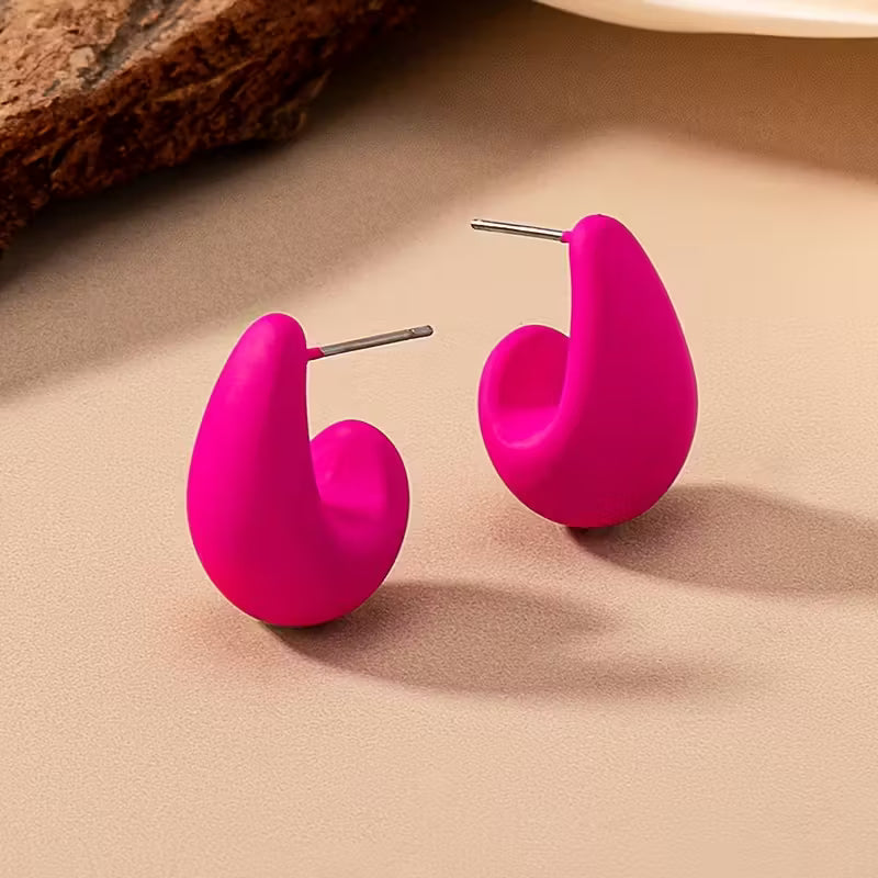 Sleek Minimalist C Earrings