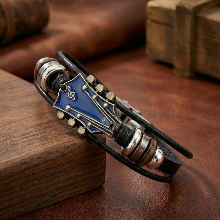 Guitar Leather Bracelet