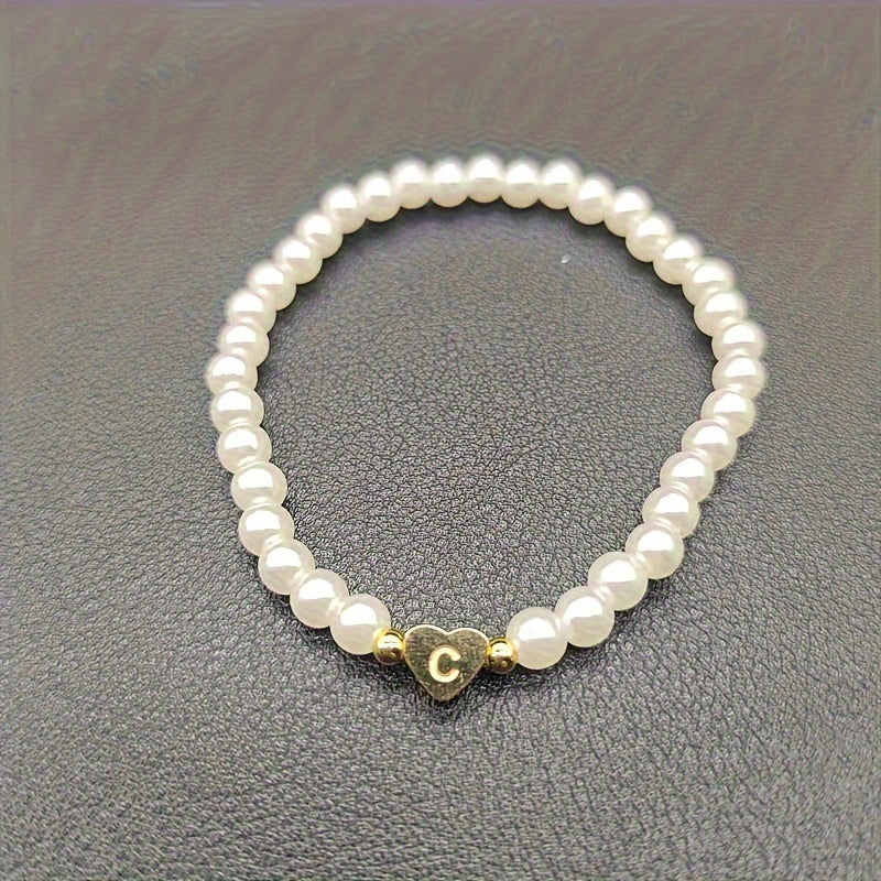 Charming Initial Heart Bracelet