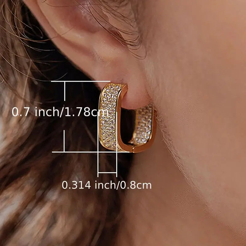 Elegant Crystal Hoop Earrings