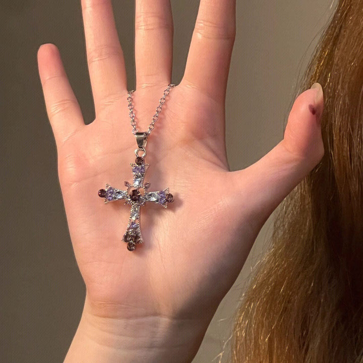 Blessed Gem Cross Necklace
