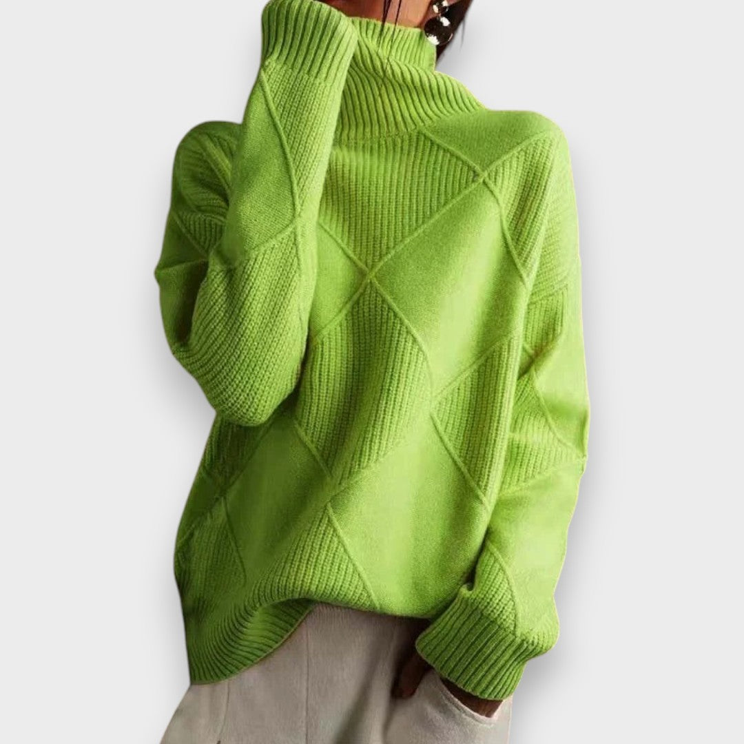 Remmy | Structured Roll Neck Jumper in Knit