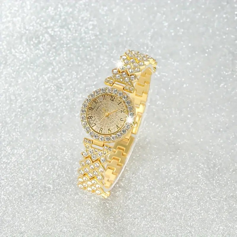Radiance Luxe Gold Watch & Bracelet Set