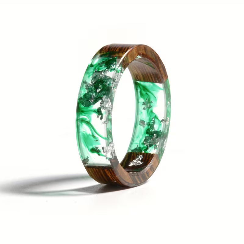 Artisan Wood and Resin Ring