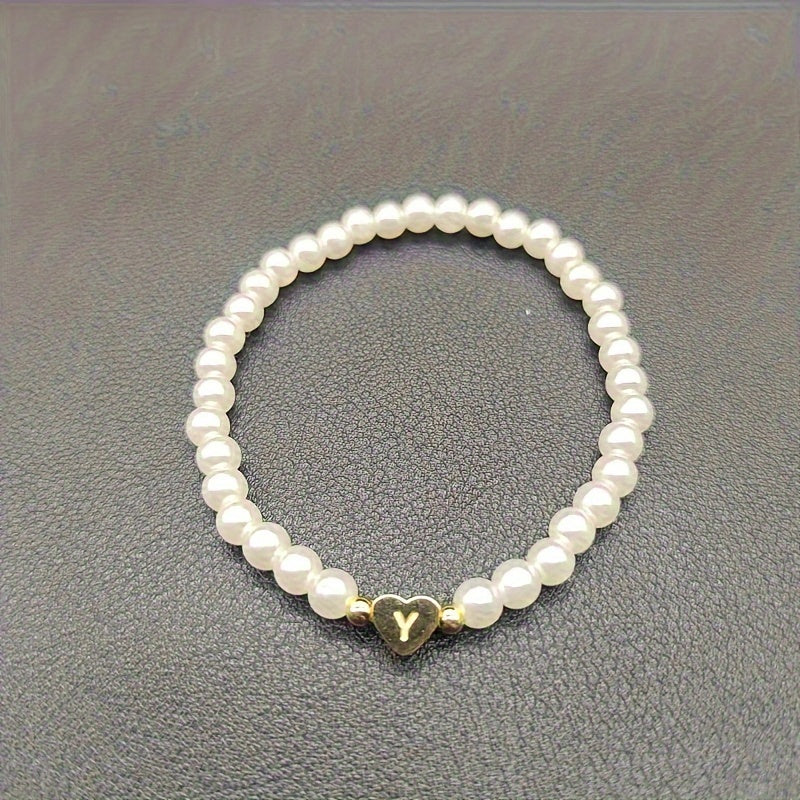 Charming Initial Heart Bracelet