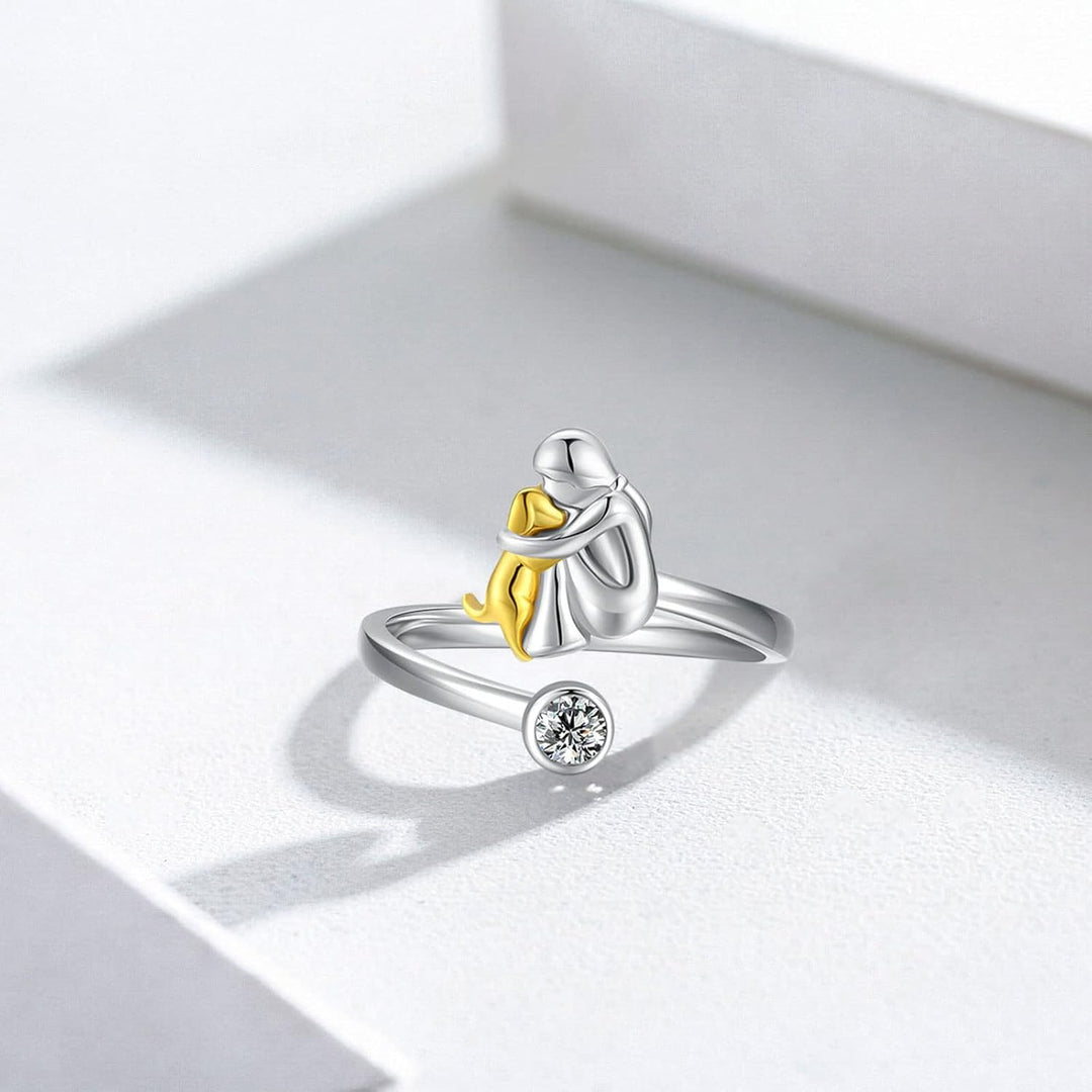 Handmade Adjustable Sterling Silver 925 Ring with Cubic Zirconia