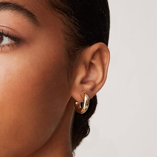 Chunky Gold Hoop Earrings