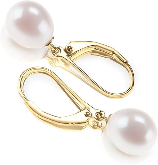 Gold Elegant Pearl Earrings