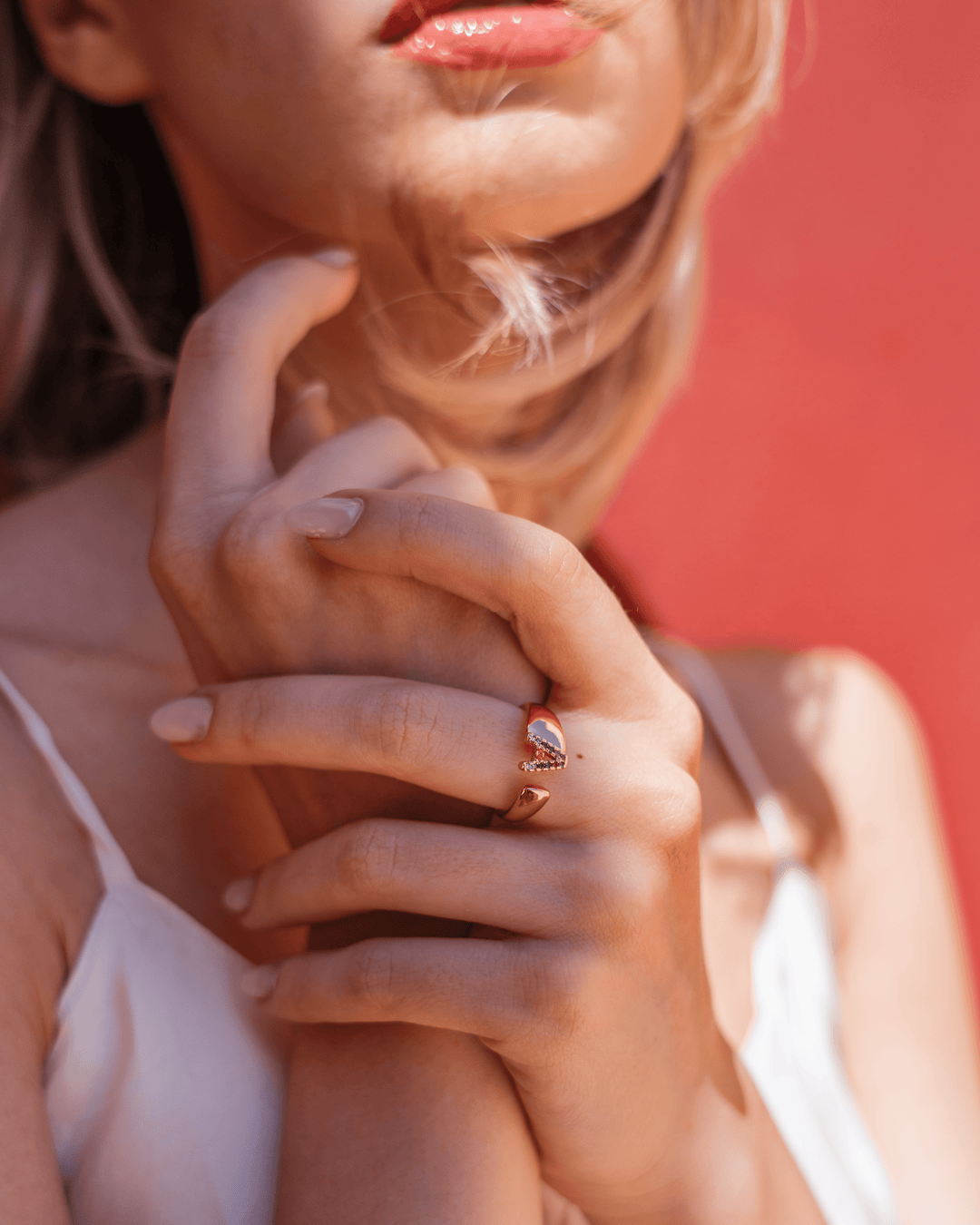 Adjustable Personalized Gold Letter Ring