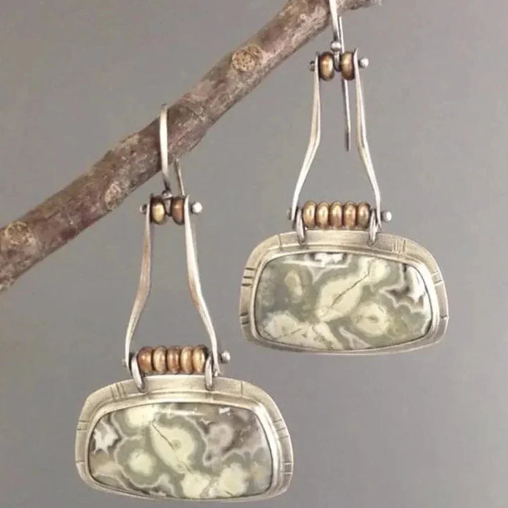 Antique Stone Vintage Earrings