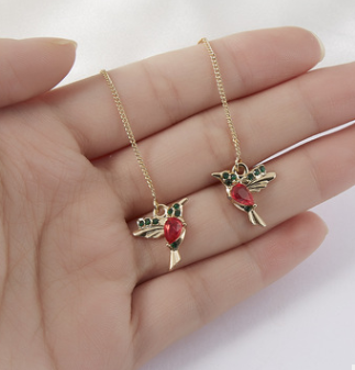 Hummingbird Necklace & Earring Set