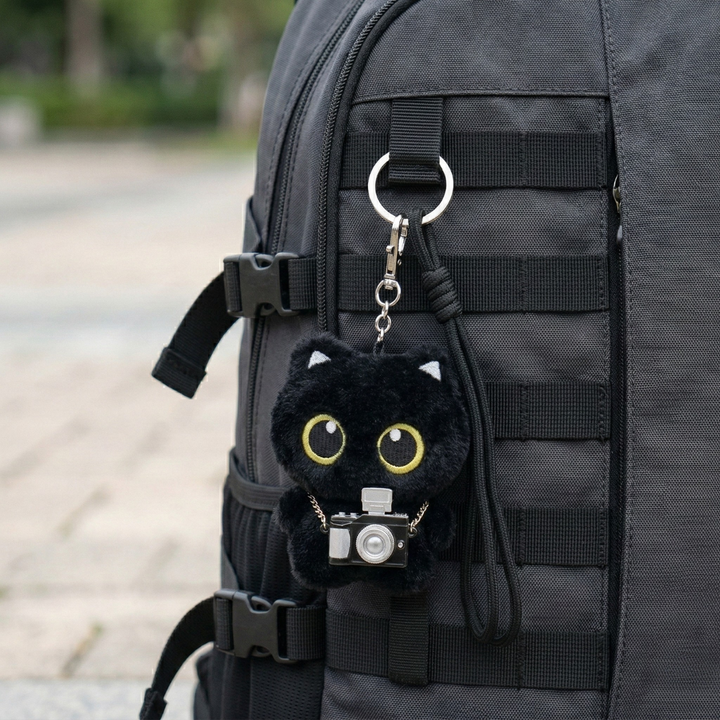 Charming Kitten Photographer Keychain