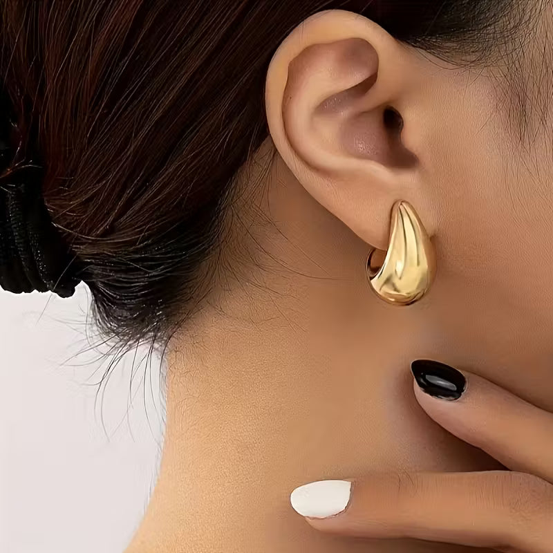 Sleek Minimalist C Earrings