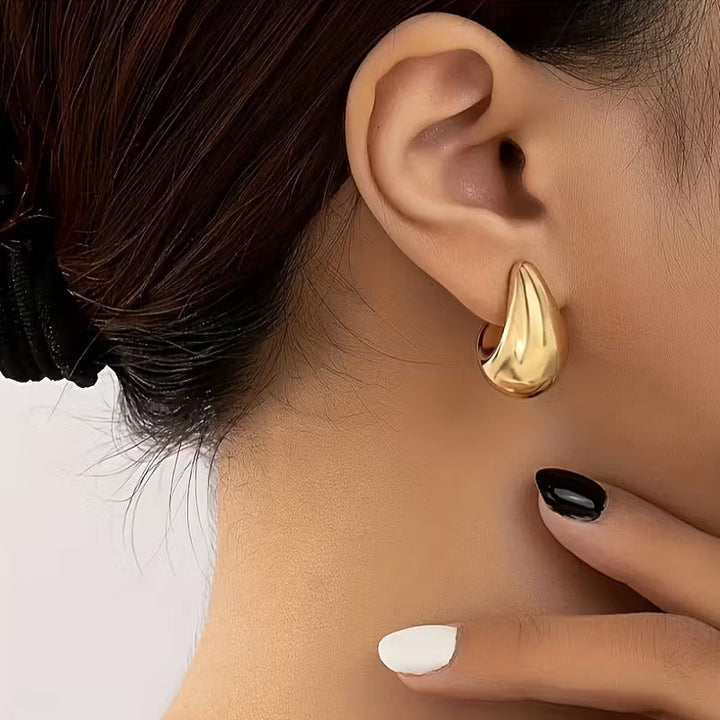 Sleek Minimalist C Earrings
