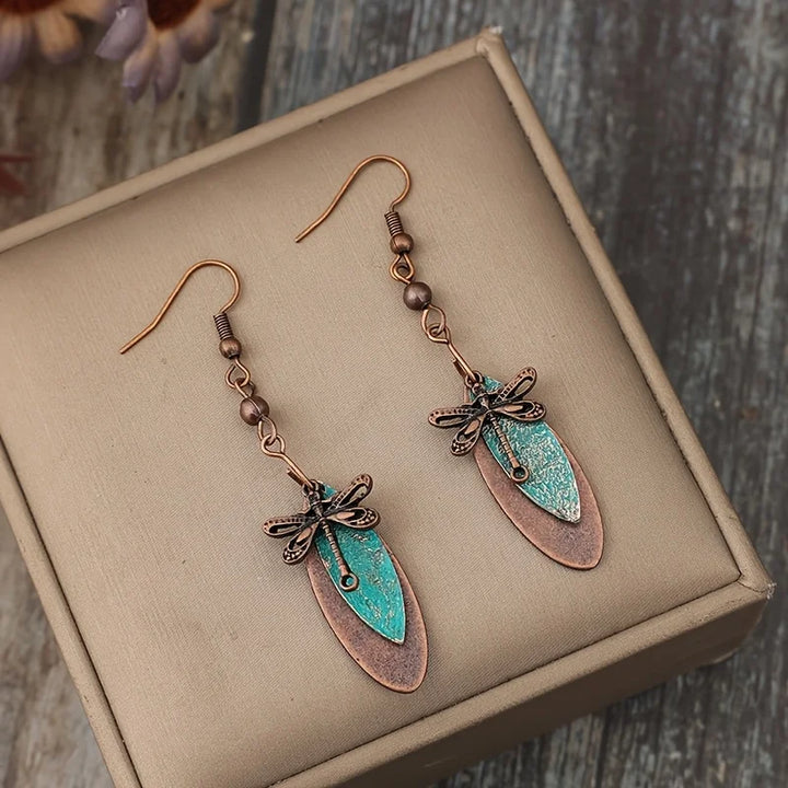 Bohemian Dragonfly Vintage Dangle Earrings