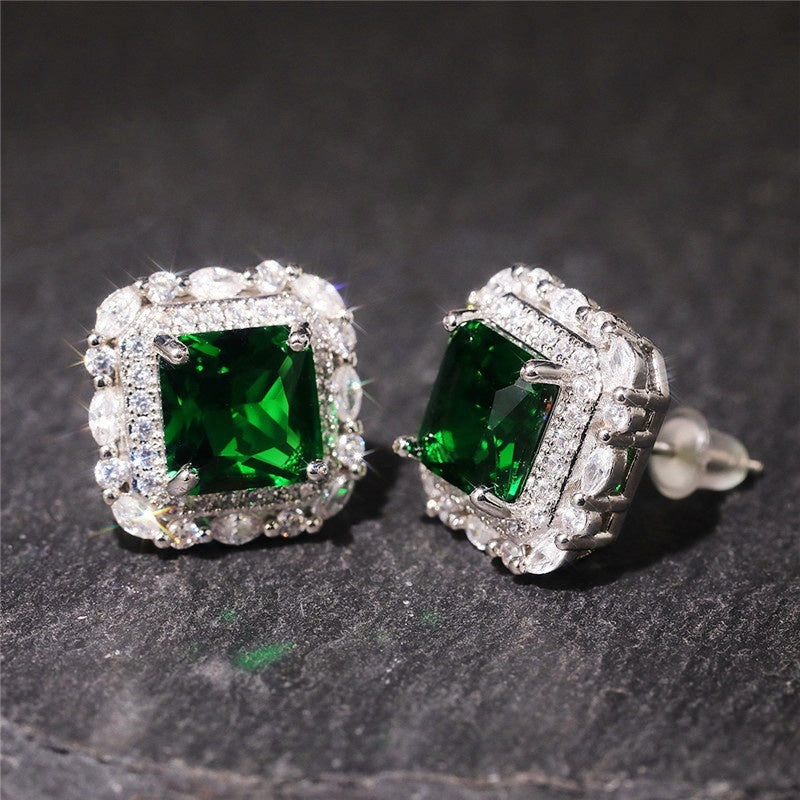 Diamond-Accent Emerald Earrings