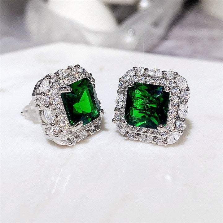 Diamond-Accent Emerald Earrings