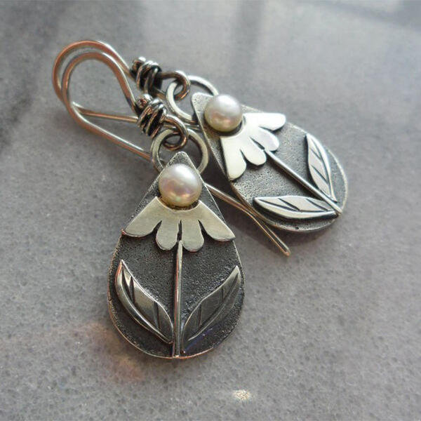 Floral Teardrop Earrings