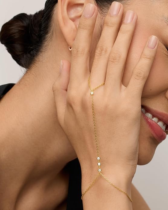 Elegant Gold Hand Bracelet