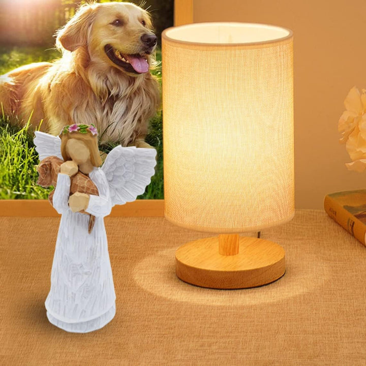 Dog Memorial Set: Friendship Angel Figurine & Chakra Bracelet - Rainbow Bridge