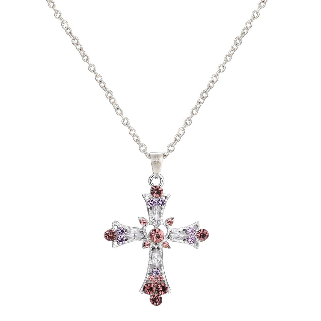 Blessed Gem Cross Necklace