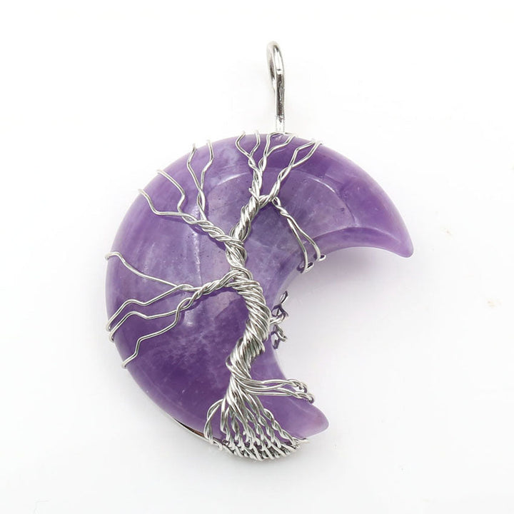 Moonstone Tree of Life Pendant Necklace